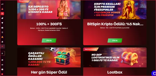 Bonus offers grid
